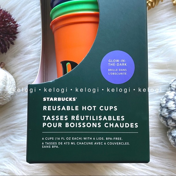 🎃NEW RARE🖤Starbucks Box Glow in the Dark Hot Cup - Picture 4 of 13